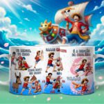Arquivo Digital Caneca Arte Avulsa - Te benzo, te Curo... One Piece Luffy