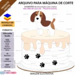 Topo de Bolo Doguinho Beagle - Arquivo Digital