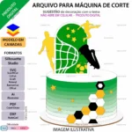 Topo de Bolo Futebol Arco Gol - Arquivo Digital