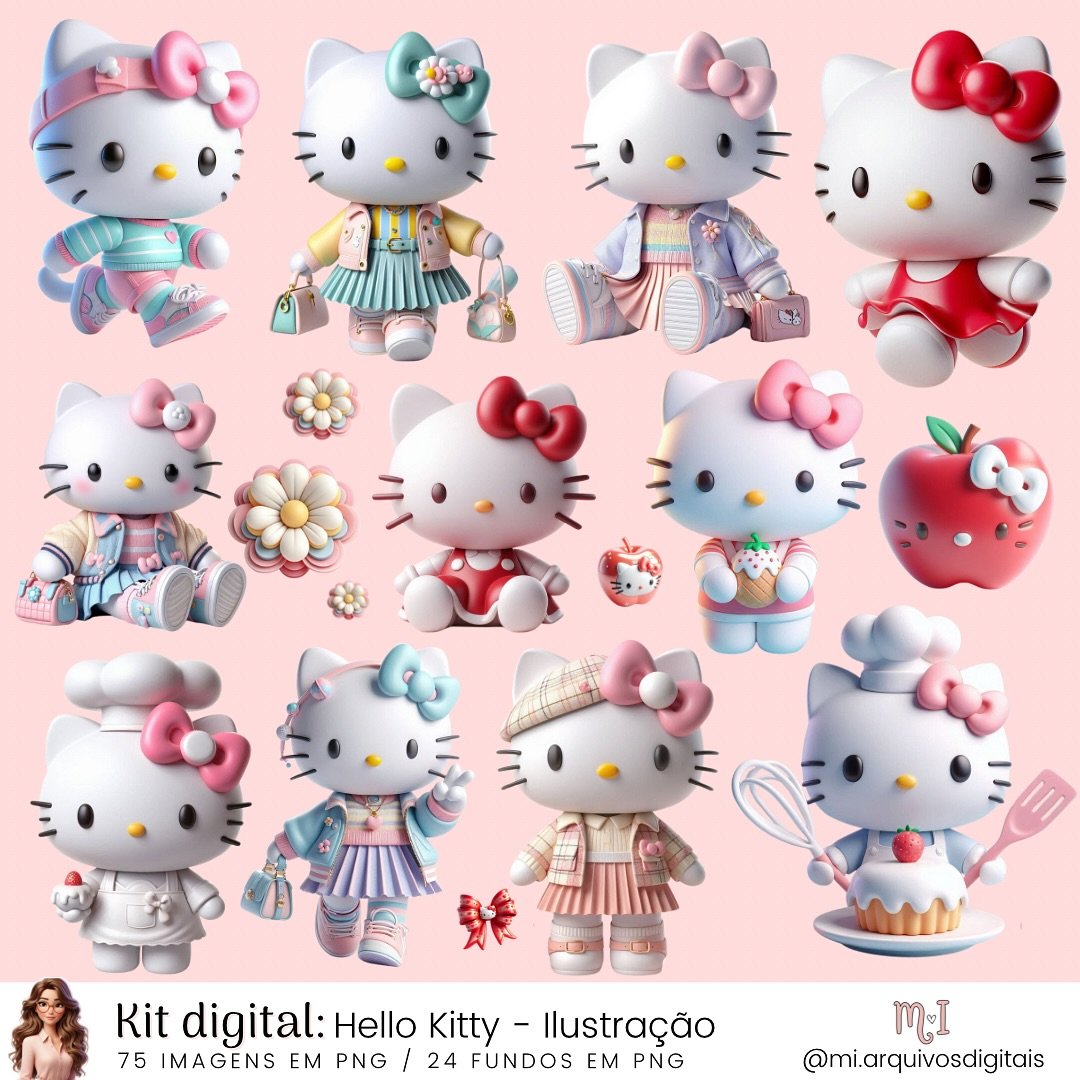 243 - Hello Kitty Kit Digital Hello Kitty - Imagem 1