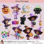 Kit Digital Noite das Bruxinhas Halloween