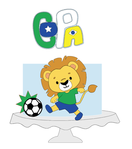 3 - TOPO DE BOLO COPA MINIMALISTA Arquivo de Corte Topo de Bolo Copa Minimalista - Imagem 1