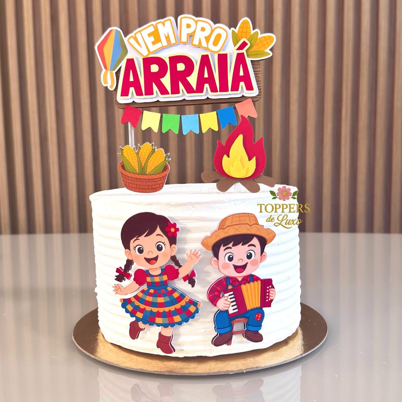 6 - VEM PRO ARRAIÁ Topo de Bolo Vem pro Arraia - Arquivo Digital - Imagem 1