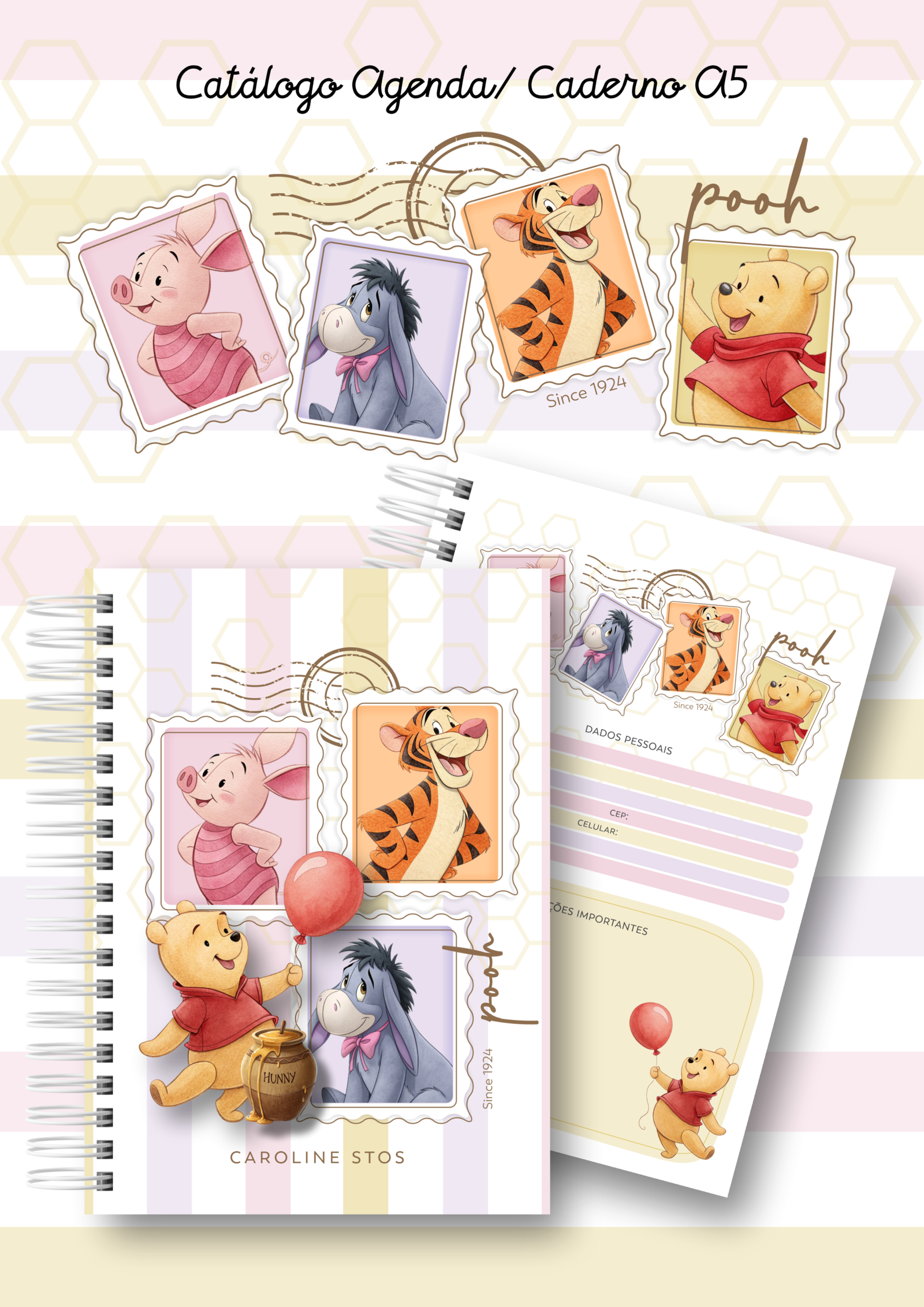 02 - COLEÇÃO NOSTALGIA URSINHO POOH - CRIATIVA AFETIVA Arquivo Digital Coleção Nostalgia Ursinho Pooh - Imagem 1