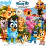 Kit Digital Bluey 3D