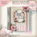 Agenda Sweet Floral Datada 2027 - Arquivo Digital