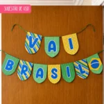 Arquivo De Corte Bandeirolas e Tags Divertidas para Copo - Brasil