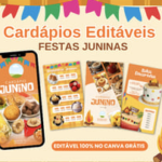 Kit Digital Festa Cardápio Junino