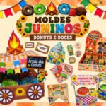 Moldes Mimos Juninos Donuts e Doces - Arquivo Digital
