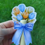 Tag Tulipa Azul - Dia das Mães - Arquivo Digital
