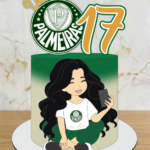 Topo de Bolo - Futebol Menina Palmeiras - Arquivo Digital