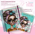 Arquivo Digital Pack Caderno Pautado A5+Bloquinho A6 – Conquistas N4