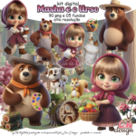 Kit Digital Masha e o Urso