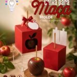 Caixa Para Maçã do Amor + Fundo Automático - Arquivo Digital