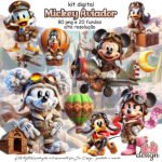 Kit Digital Mickey Aviador