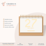 Calendário A6 Horizontal 2027 - Arquivo Digital
