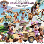 Kit Digital Minnie Safari Lilás