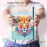 Arquivo Digital Capas e Miolo A5 Pautado Floral Lion