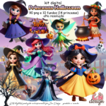 Kit Digital Princesas Halloween