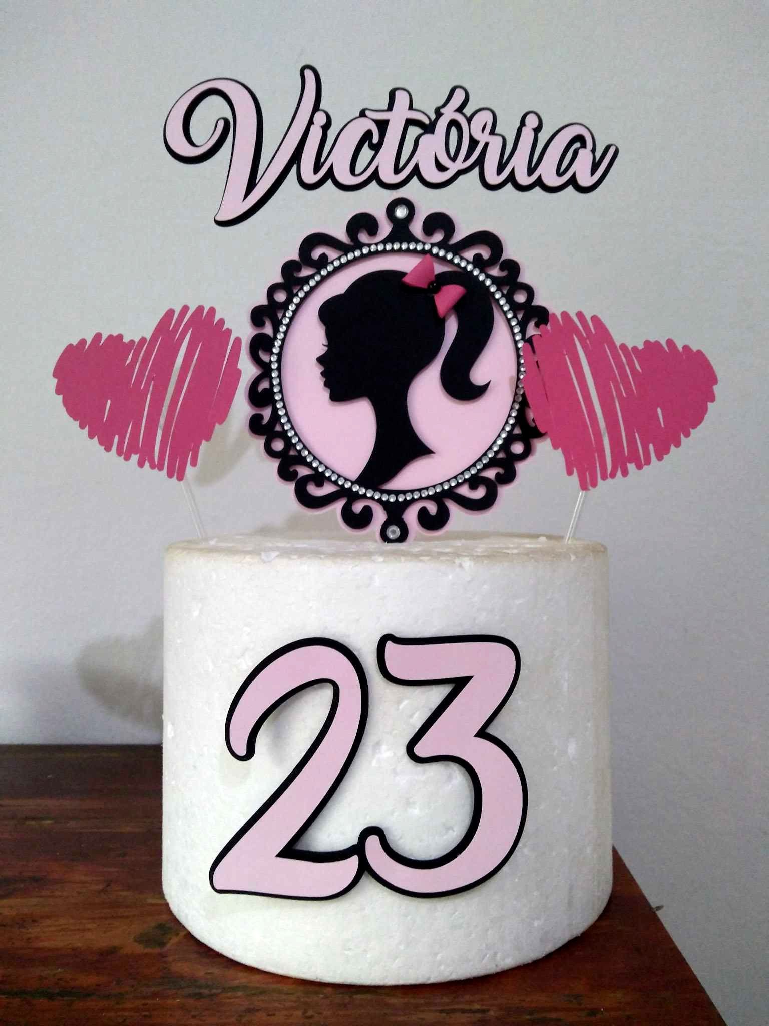 16 - Topo De Bolo Barbie Topo de Bolo - Barbie - Arquivo Digital - Imagem 1