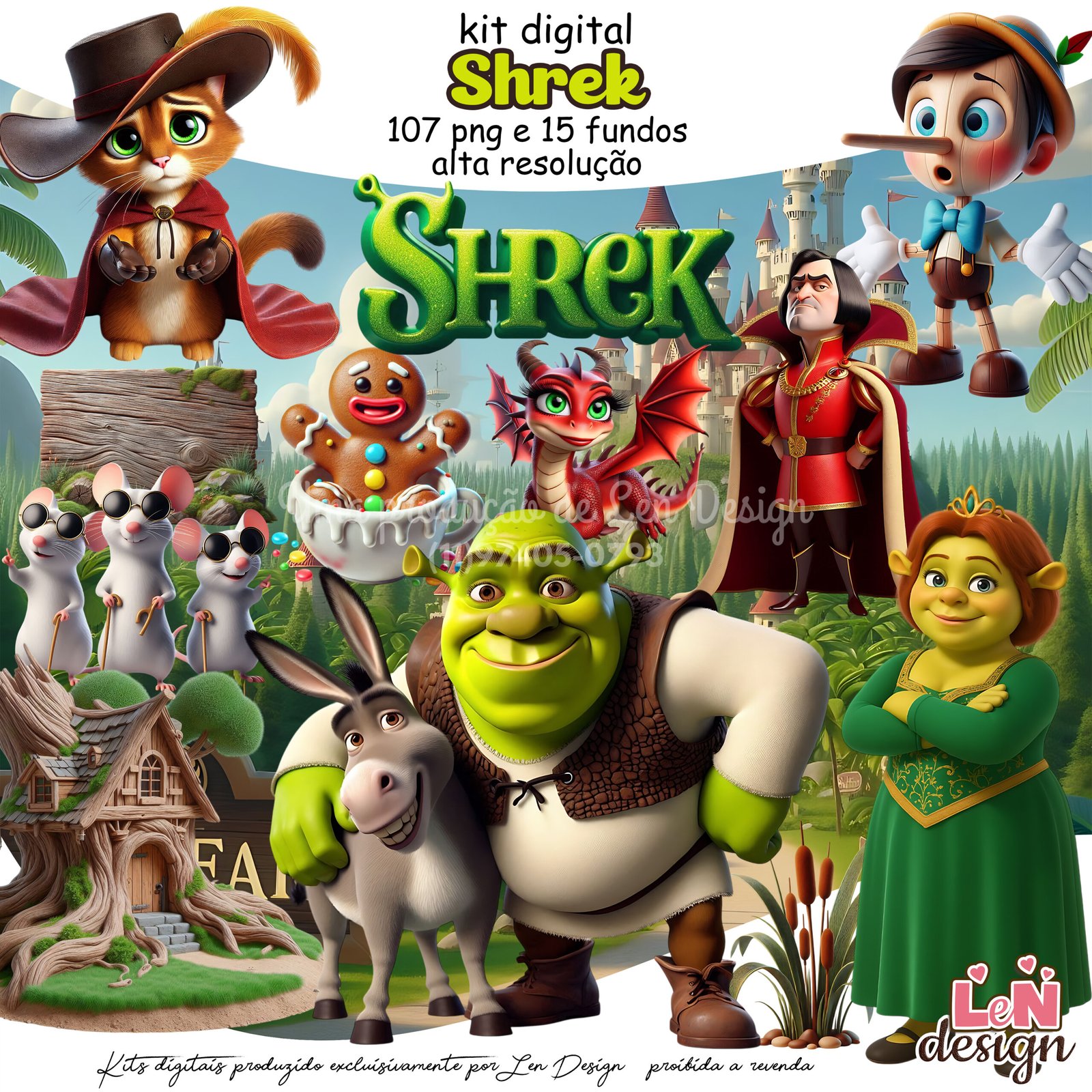 165 - Shrek Kit Digital Shrek - Imagem 1
