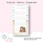 Arquivo Digital To Do List 11X21 Cm Couple Owl
