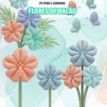 Kit Digital Flores de Balão
