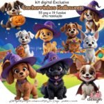 Kit Digital Cachorrinhos Halloween