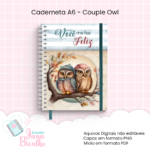 Arquivo Digital Caderneta A6 Couple Owl