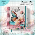 Arquivo Digital Butterfly and Flower - Borboleta e Flores