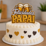 Arquivo De Corte Topo de Bolo Felicidades Papai