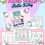 Arquivo Digital Livro Interativo de Colorir - Hello Kitty