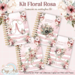 Arquivo Digital Kit Floral Rosa