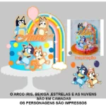Arquivo de Corte Topo de Bolo Bluey e Bingo