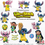 Kit Digital Lilo e Stitch Copa do Mundo
