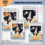 Arquivo Digital Caderno Para Colorir Foguete Espacial – COLEGIAL e A5