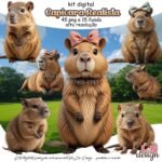 Kit Digital Capivara Realista