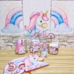 Arquivo de Corte Kit Festa Mesversário Menina - Unicornio