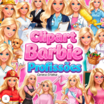 Canecas Barbie Profissões - Arquivo Digital