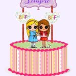 Topo de Bolo - Amigas - Arquivo Digital