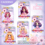 Arquivo Digital Caderno para colorir Princesa  Cute