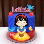 Arquivo de Corte Topo de Bolo Branca de Neve Baby