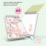 Arquivo Digital Capas e Miolos Bloquinho A6 Coelhinha Bailarina