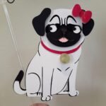 Topo de Bolo - Cachorro Pug - Arquivo Digital