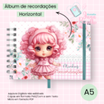 Arquivo Digital Álbum de Recordações Horizontal A5 Boneca