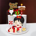 Arquivo de Corte Topo de Bolo Meu Primeiro Natal Menina