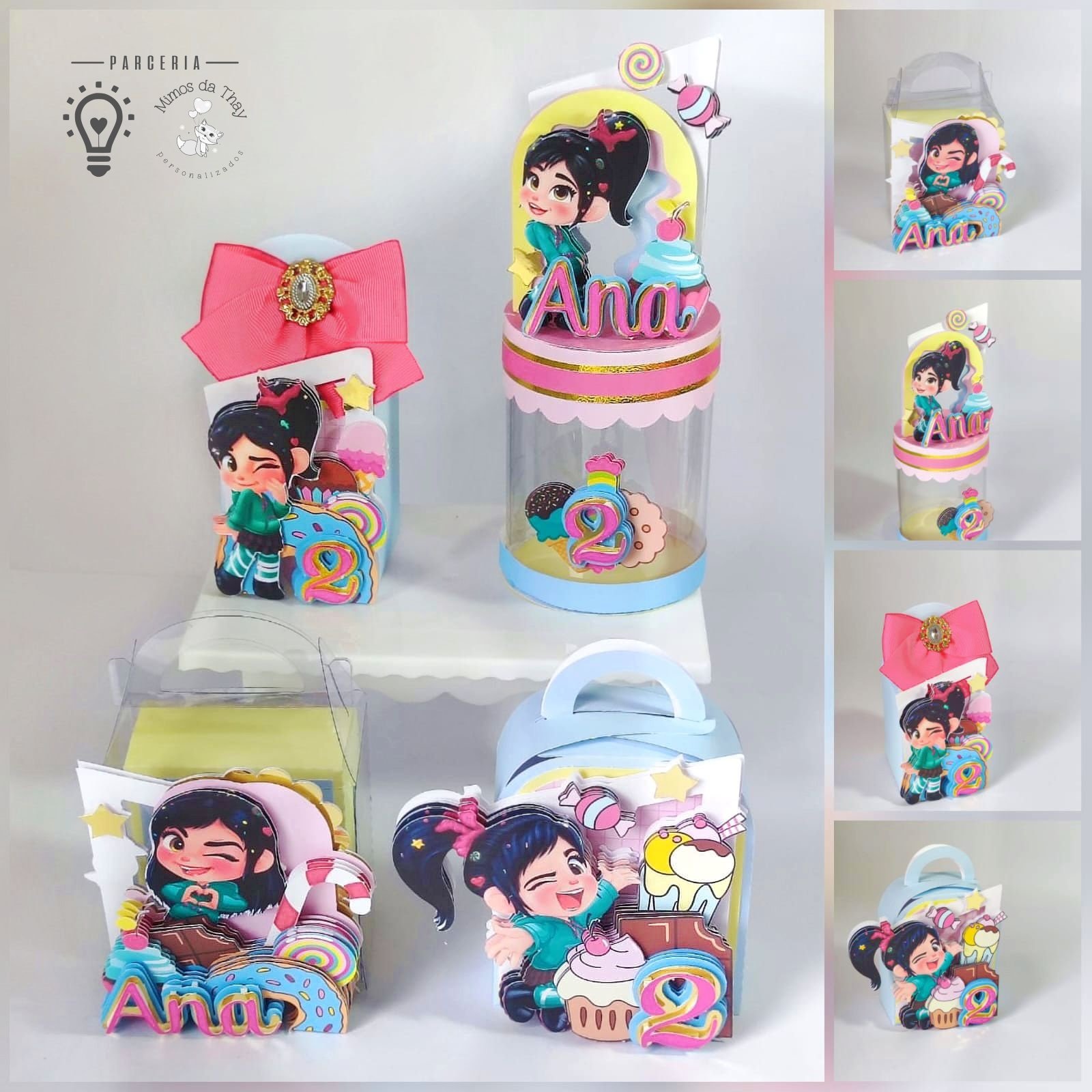 413 - Vanellope Arquivo De Corte Kit Festa Vanellope - Imagem 1