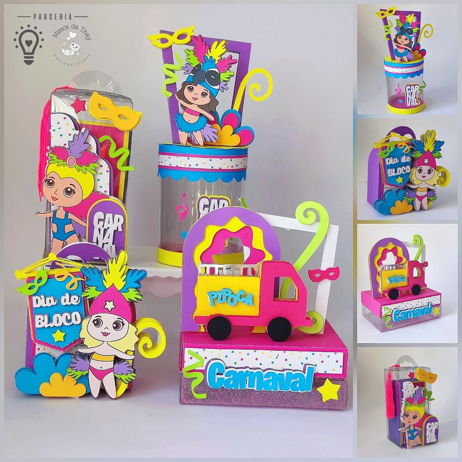423 - CARNAVAL INFANTIL Arquivo De Corte Kit Festa Carnaval Infantil - Imagem 1