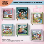 Arquivo Digital Caderno Para Colorir Momentos de Primavera - 18x18cm