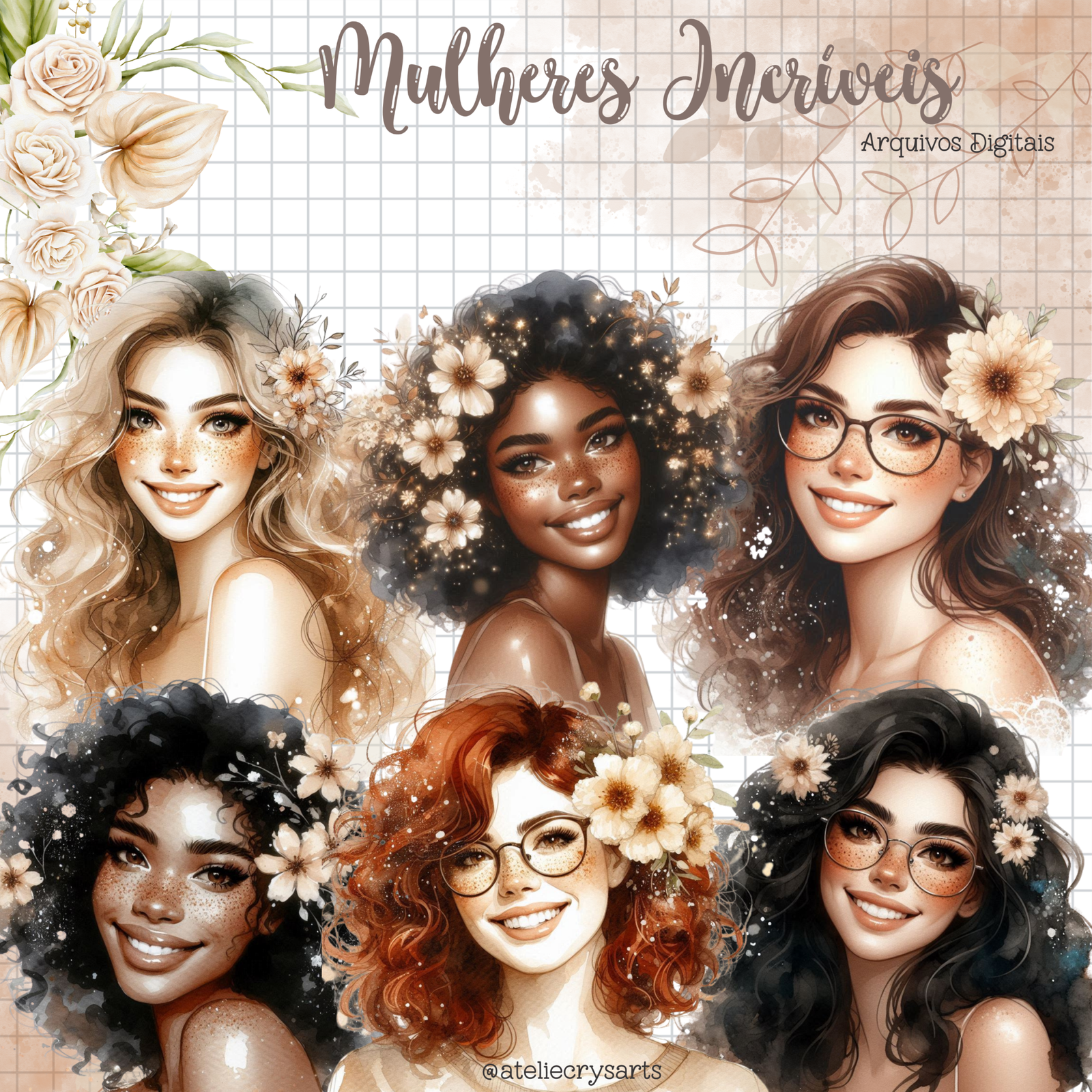 44 - Mulheres Incriveis Arquivo Digital Kit Mulheres Incríveis - Imagem 1